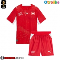Otroške Nogometnih dresov Švica Domači SP 2026 Kratki rokavi (+ hlače)